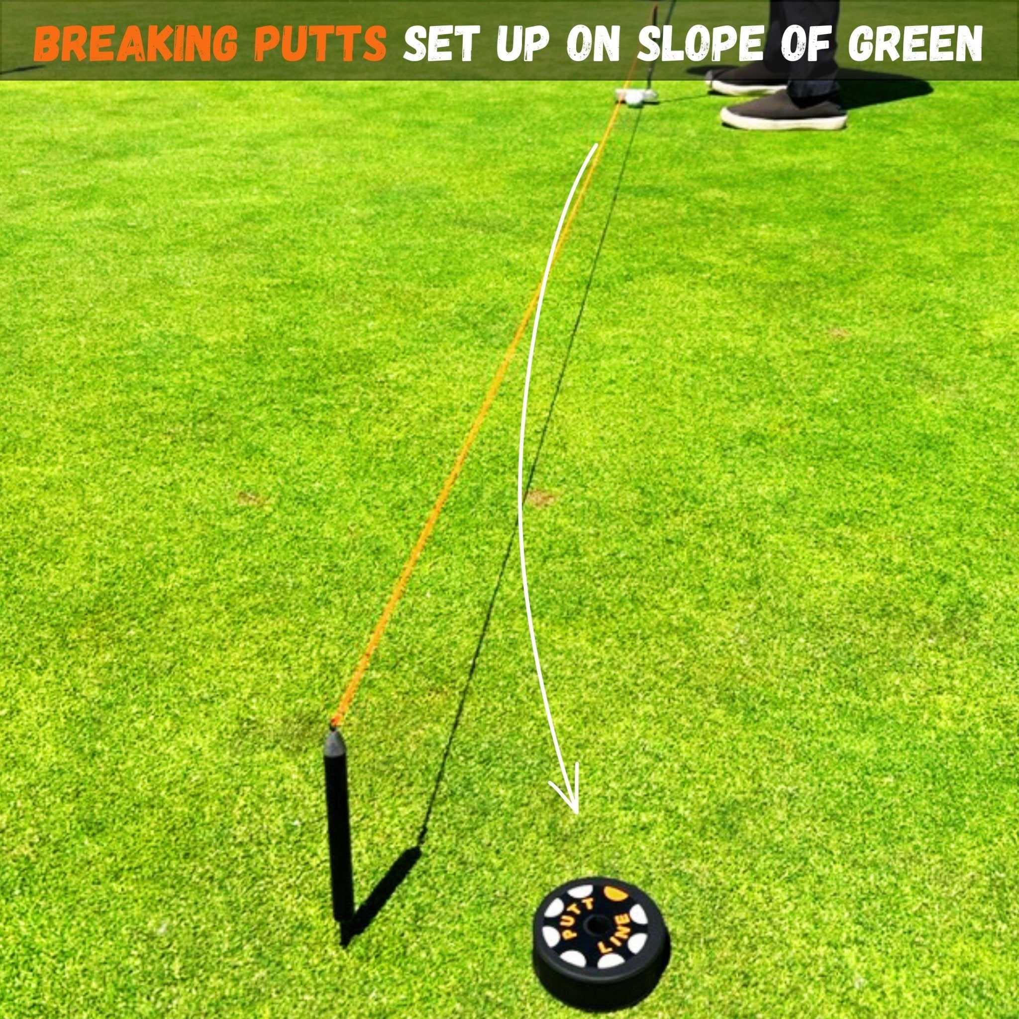Putt Line Two-Way Putting Alignment String and Target Puck Training Aid ...