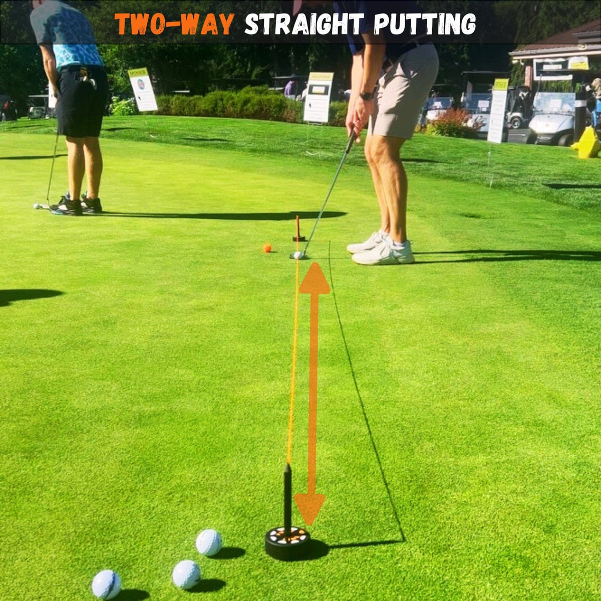 String Line Alignment System Putt Line Two-Way Putting Alignment String and Target Puck Training Aid ...